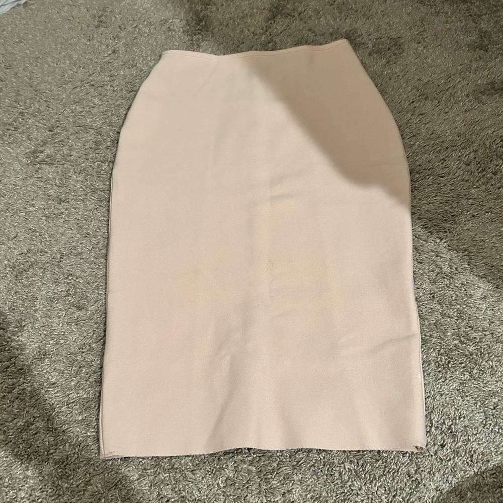 Gracia Soft Beige Pencil Skirt